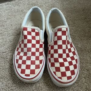 Red checkered vans
